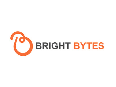 Bright Bytes b branding design logo orange