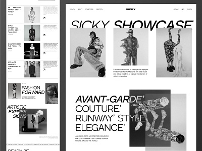 Sicky Mag - Luxury Fashion Shop Minimalist Website - Collection branding case study clothing collection page company profile ecommerce fashion landing page luxury minimalist modern personal website shopify ui ux web design website website design website designer website layout