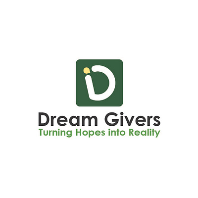 Dream Givers branding charity d design green logo