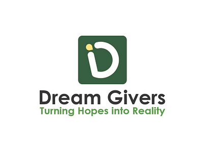 Dream Givers branding charity d design green logo