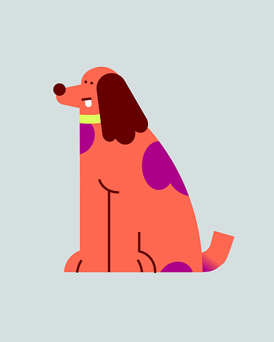 Dog chien coker dog giphy illustration stickers wouf