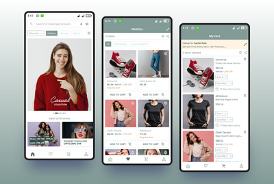 Clothing and Lifestyle Ecommerce Mobile App app interface design ecommerce mobile app mobile app design shoping app ui ui design ux design