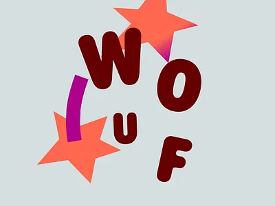 Wouf chien dog giphy illustration stickers typedesign wouf