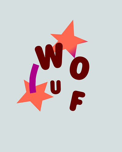 Wouf chien dog giphy illustration stickers typedesign wouf