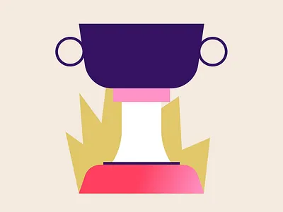 Trophy coupe games gradient illustration olympic paris2024 trophy trophée