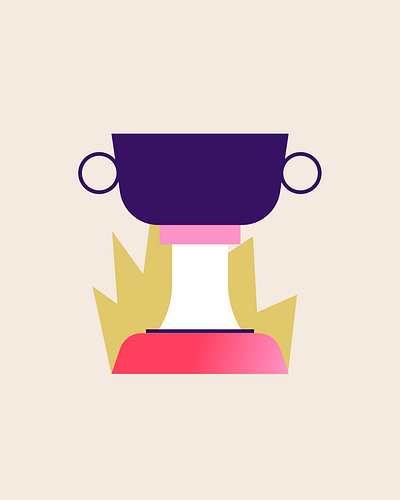 Trophy coupe games gradient illustration olympic paris2024 trophy trophée