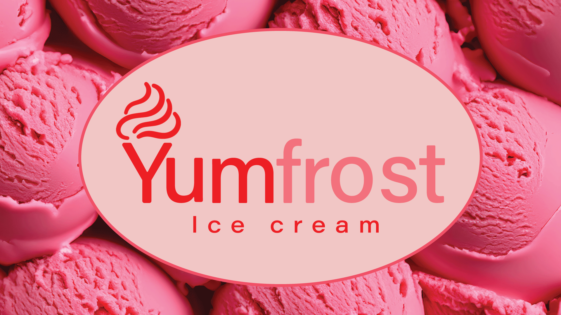 A logo and brand identity design for the brand "YUMFROST" brand identity branding design graphic design illustration logo logo designing vector visual representation