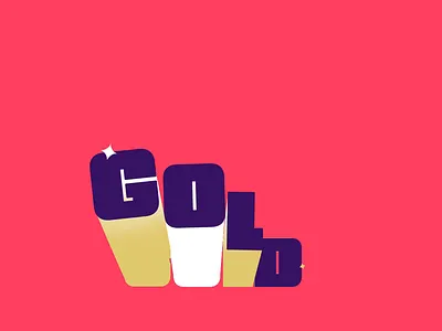 Gold animation games gold olympic or paris2024 sport typedesign win winner