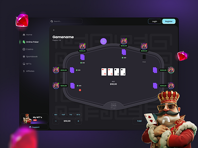 Online Casino UI and UX Design app betting blackjack casino esports gambling gambling app game gaming gaming casino poker sportsbook ui