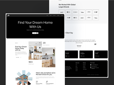 Real Estate Website UI Design design graphic design landing page real estate ui ui design ui ux web design website