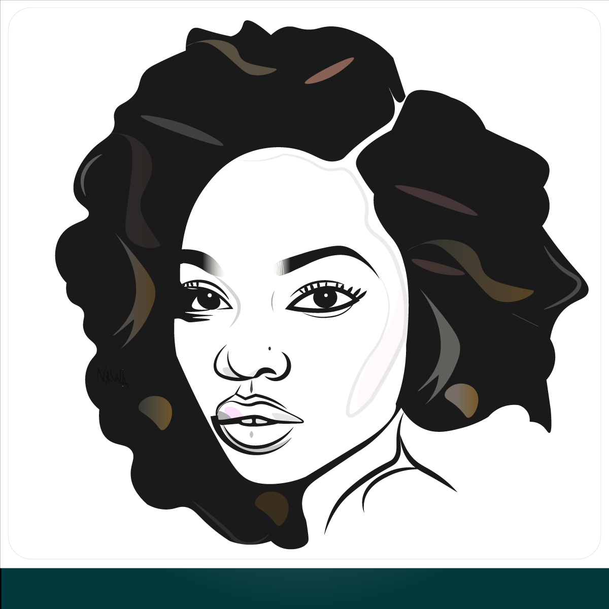 Example of illustration of a lady