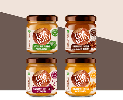Love Nutty - design & branding brand identity branding graphic design label label design logo packaging packaging design