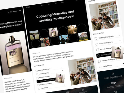Photography Agency - Website agency camera clean design design exploration graphic design image photo landing page photo photographer photography portofolio potrait responsive studio photo studiophotography ui uidesign uiuxdesign wedding photography