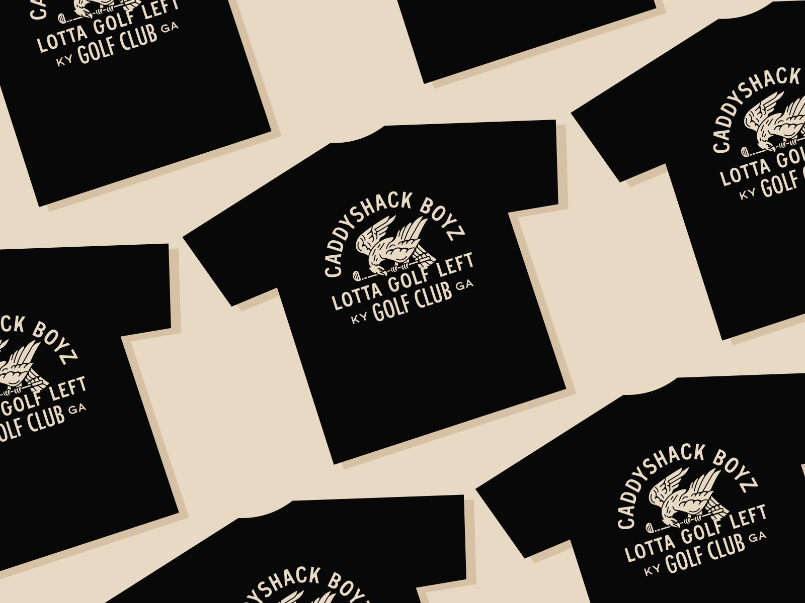 Caddyshack Boyz: Apparel apparel badge badge design badge logo bird branding clothing eagle geometric golf graphic design illustration lineart logo logo design merch merchandise minimal monoline t shirt