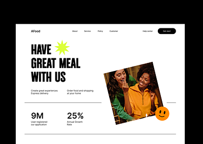 Afood Website illustration ui ux web