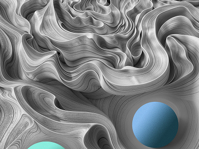 Total Collapse of the Paths 3d abstract grey illustration irregular shapes spheres wallpaper