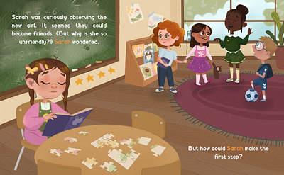 Signs of Friendship. Book spread book book cover book spread cha character design children book children illustration childrens book deaf deaf children girl girl art graphic design illustration kid illustration kid lit kid literature people illustration picture book school