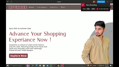 Clothing Brand Website Model branding graphic design ui website