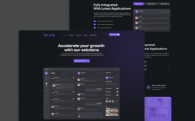 VIVA Chat/ Messenger Landing page app application page caller chat conference design design mobile apps landing page messenger mobile chat re design ui user user inerface ux video message videocall webpage website