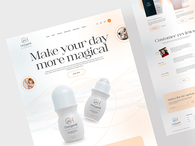 Orange Hill Landing Page antiaging beauty beautyessentials beautyproducts beautytips glowup healthyskin landing landing page design naturalbeauty online store design selfcare shop skincare skincareproducts store ui uiux website design