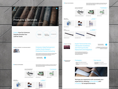 Vu Long Products & Services Page Concept industrial ui vietnam web design
