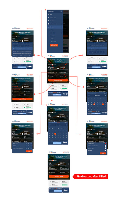 Widget User Flow Mobile Design