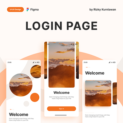 Login Page UI Design login login pack minimal mobile mobile ui orange sign in sign up sign up mobile ui ui design ui login ui mobile ui register ui sign in ui ux design ux web design