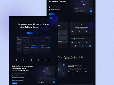 crypto website template app design design figma re design