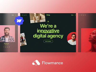 Elevate Your Agency's Online Presence with Snag agency template design template webflow webflow template webflowtemplate websitedesign