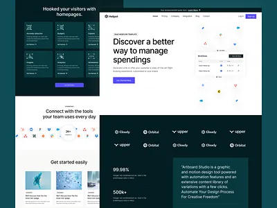 Helipot - SaaS Landing Page Design clean design hero homepage landing page minimal new web design ranu hasan saas saas design saas landing page design saas web design saas website design saas homepage web design webflow webflow template website website design 2024 website template