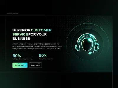 Costumer Service UI Section 3d branding design illustration interaction interaction design interface minimal sectiondesign ui uidesign webdesign