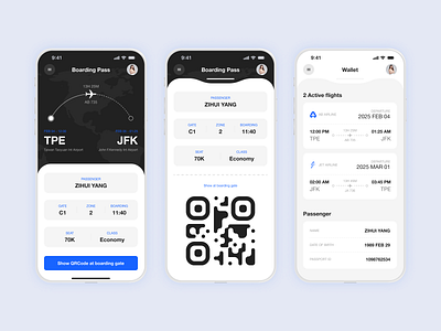 #DailyUI: Day 24 - Boarding Pass app boarding boarding pass dailyui day 24 boarding pass design design challenge interface mobile ticket travel app ui uidesign uiux user userinterface ux uxdesign uxui web