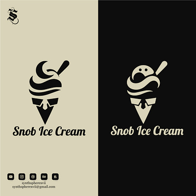 Snob Ice Cream branding graphic design logo