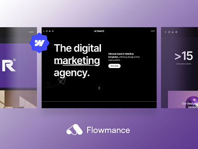 Transform Your Agency's Online Presence with Ultimate agency template design template ui ux webflow webflow template webflowtemplate websitedesign