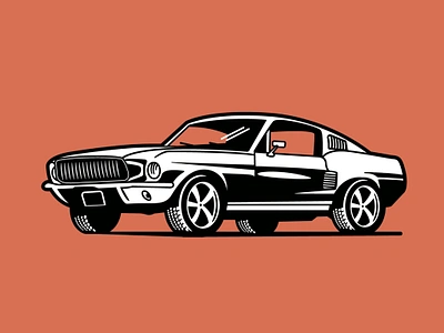 Unused illustration 🚗 car design illustration mustang tires