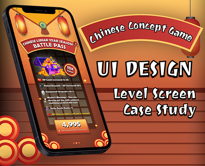 Chinese Concept Game Level Screen Design Case Study case design figma game game art level mobile screen study ui user interface ux