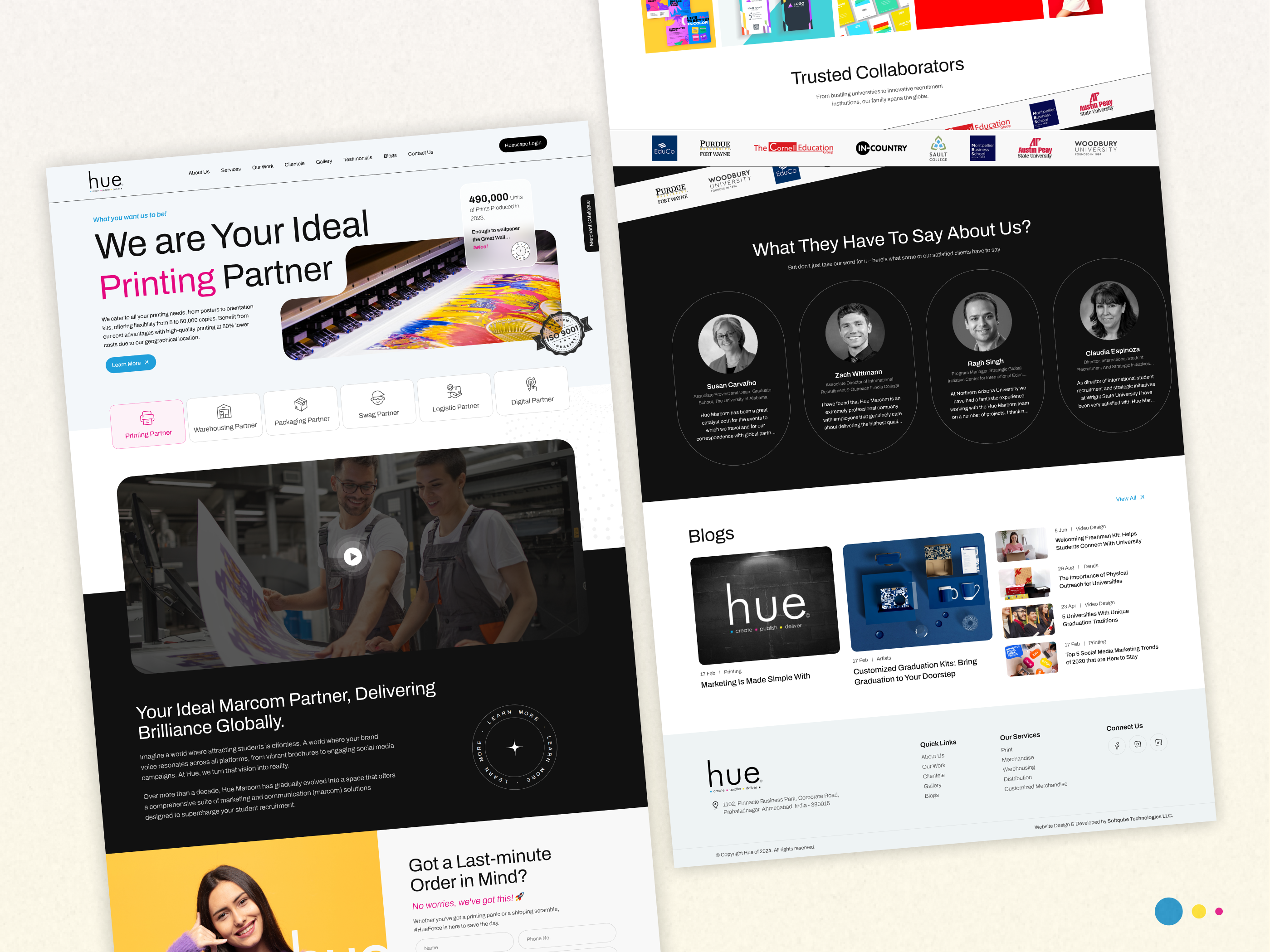 🎨 New UI/UX Design Layouts for Hue! 🎨 customized merchandise graphic design layout design merchandise print printing website ui website layout
