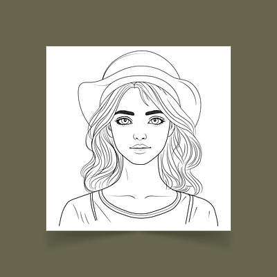 Portrait Line Art Drawing abstract illustration aesthetic design art beautiful drawing beautiful face beautiful female beauty woman design by sarwar face woman female illustration feminine graphics illustration lineart minima monochrome selfcare simple vector woman