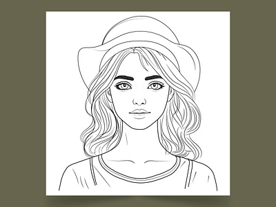 Portrait Line Art Drawing abstract illustration aesthetic design art beautiful drawing beautiful face beautiful female beauty woman design by sarwar face woman female illustration feminine graphics illustration lineart minima monochrome selfcare simple vector woman