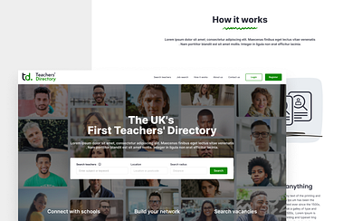 Teacher Directory Website Design landingpage lp ui user inerface ux webdesign webpage webste