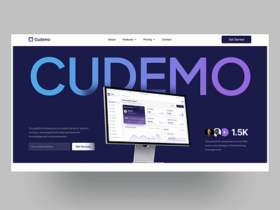 SaaS Landing Page - Cudemo design ui ux