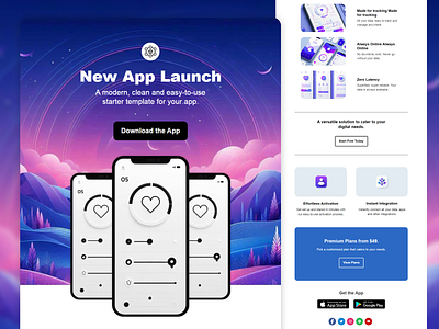 App Launch Email Design design email design graphic design ui web deisgn