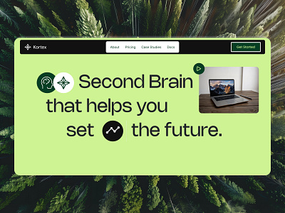 Hero Section SaaS Second Brain webdesign