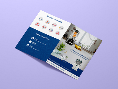 Home Appliances Shop Brochure blue branding brochure cables colors company cooler corporate crompton design electricals fan graphic design home appliances light print design products template theme ux