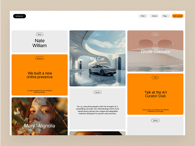 Reflector grid based portfolio creativeshowcase minimalistui webdesign webdevelopment