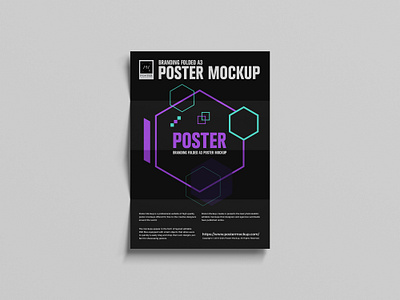 Free Folded Poster Mockup poster mockup free