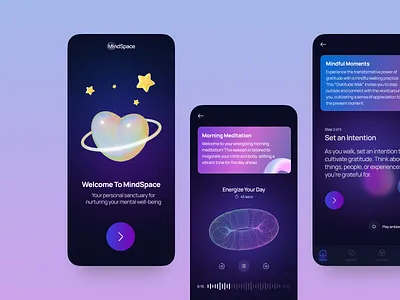 Mindspace: appdesign branding designforwellbeing healthandwellnessapp healthtech mentalhealthsupport middlesexuniversity mindfulnessapp ui uidesign uiux