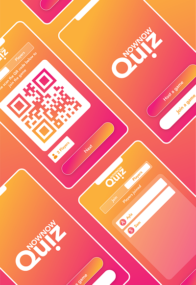 Quiz App Mockup 2d app gradient graphic design layout mockup ui