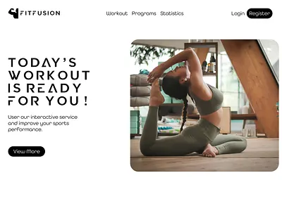 Fitfusion Online Fitness - Web Design app branding courses design fitness graphic design illustration logo saas sport typography ui ux vector yoga