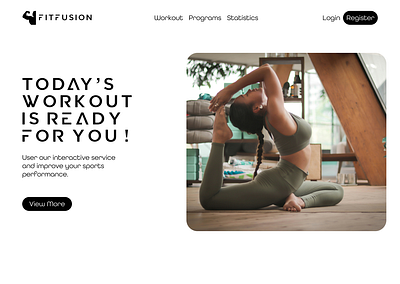 Fitfusion Online Fitness - Web Design app branding courses design fitness graphic design illustration logo saas sport typography ui ux vector yoga